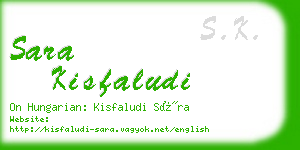 sara kisfaludi business card